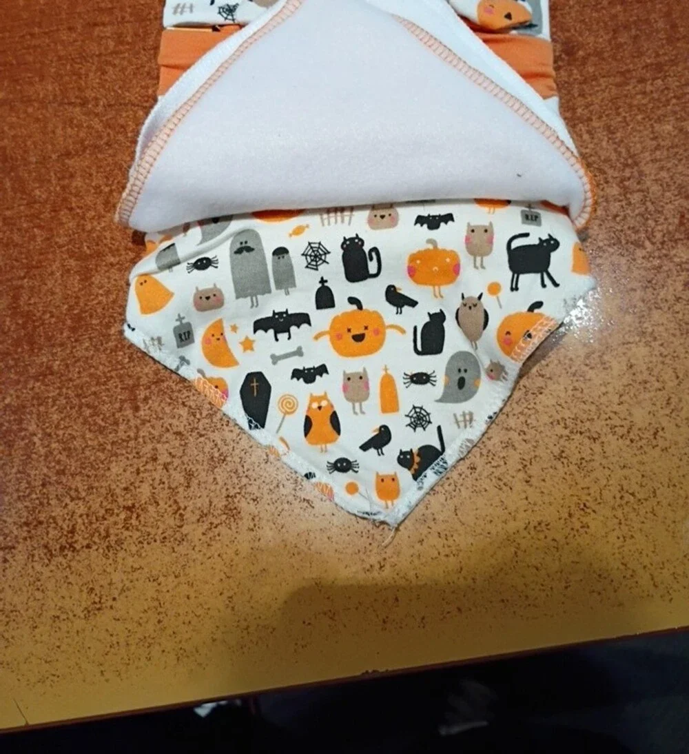 Modern Baby Halloween Themed Headbands And Bibs Set